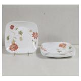 Corelle Matilda Square Salad Plates 8 Total