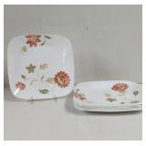 Corelle Matilda Square Dinner Plates 8 Total