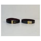 Yves Saint Laurent Reversible belts with brass