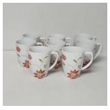 Vintage porcelain Corelle coordinates red floral