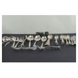 Vintage silver plated flatware with 8 matching