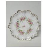 Vintage floral scalloped edge Austria plate