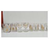 Vintage Libbey Golden Foliage frosted  Ice