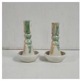Glazed Pottery Candle stick holders