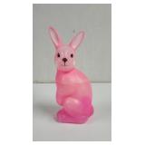 Vintage Pink Easter Bunny Plastic Blow Mold