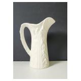 Leaf pattern pottery pitcher vase