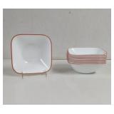 Corelle Square Splendor Soup Bowls 8 Total