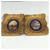 2 Vintage ChalkWare prints with ornately