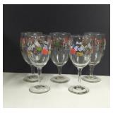 Holiday and shopping wine glasses