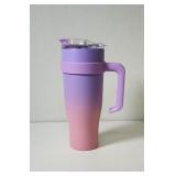 Purple and Pink stainless steel travel mug