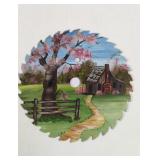 Harrisons Paintings Hand Painted Saw with Country