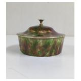 Vintage Multi color Ceramic Lidded Candy Dish