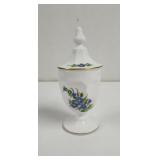 Westmoreland Hand painted Milk glass lidded