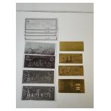 National Collectors Mint Silver and gold leaf