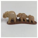 Vintage Chelsea Carved Stone Elephants Figurine 2