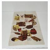 Vintage peace and plenty linen tea  towel