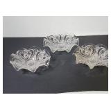 Imperial glass Zippered Heart Crimped rim bowls UV