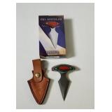 Tri Angular Colorwood handle dagger with sheath