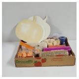 Craft items pumpkin boards and mesh