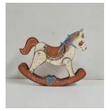 1980's Rocking horse handmade wooden