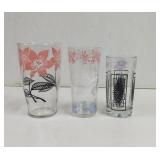Vintage Floral Glasses