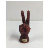 Vintage Peace Sign Figurine