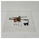 Vintage glitter canvas Christmas cross stitch