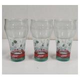 Vintage 80's Libby Coca-Cola Christmas Glasses