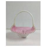 Vintage Pink Silver Crest Wavy Lace