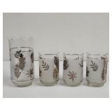 Vintage Libbey Frosted Silver Foliage  Pitcher
