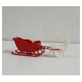 Vintage Reindeer with sliegh Christmas decor