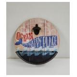 Ocean Whale Bottle opener with mesh basket for