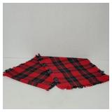 Green and red plaid table runner 14x 68