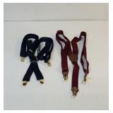 Suspenders blue and burgundy