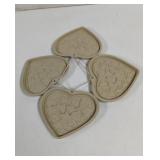 4 Pampered Chef Stoneware cookie molds Set from