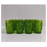 Vintage L.E Smith Moon and Stars Avocado Green