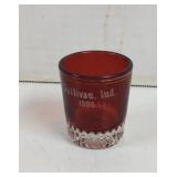Antique Ruby Red flashed Glass Souvenir toothpick