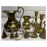 Brass Jugs, Candlesticks & Snuff, Bells - K