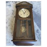 Mission style Wood Wall mount antique clock