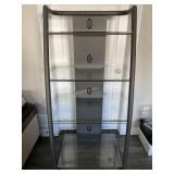 Glass and Steel Ladder syle Shelf