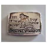 1 Troy Oz Silver Bar - Beaver Bullion