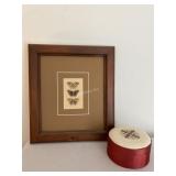 Cross Stitch  Butterflies & Lidded Container - C