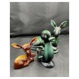 Blue Mountain Pottery Style Fawn, Duck & Deer