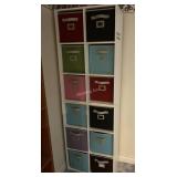 Pair 6 cubby shelves w/ removable baskets- G