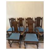 Krug Bros Dining Chairs with padded fabric seat- G