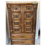1970s Armoire with Scroll Detail - G