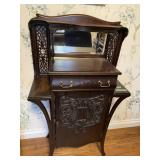 Antique Lyre-front cabinet - G
