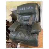 Green leather recliner rocker - G