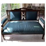 Antique wooden loveseat - G