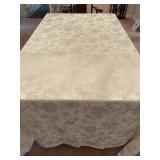 4 hand made croche tablecloths & 3 doilies - KA